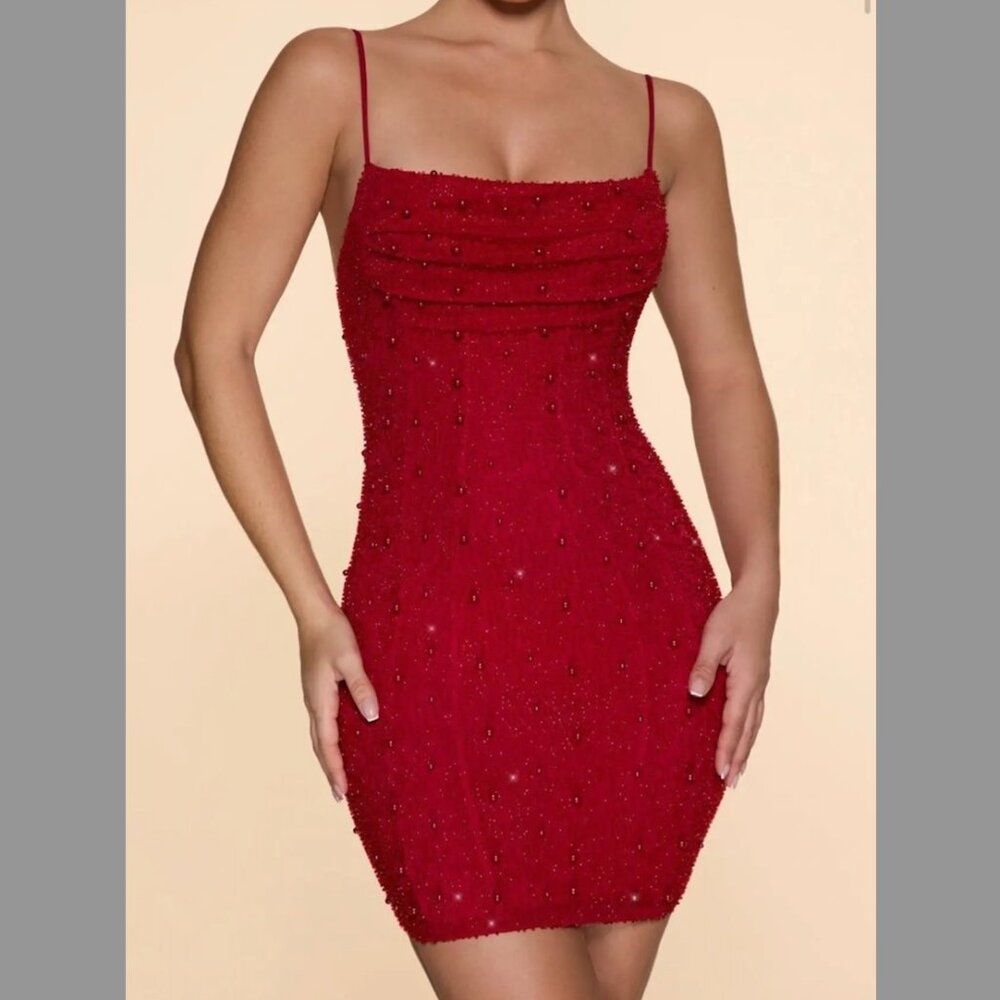 Seychelles Embellished Cowl Neck Mini Dress